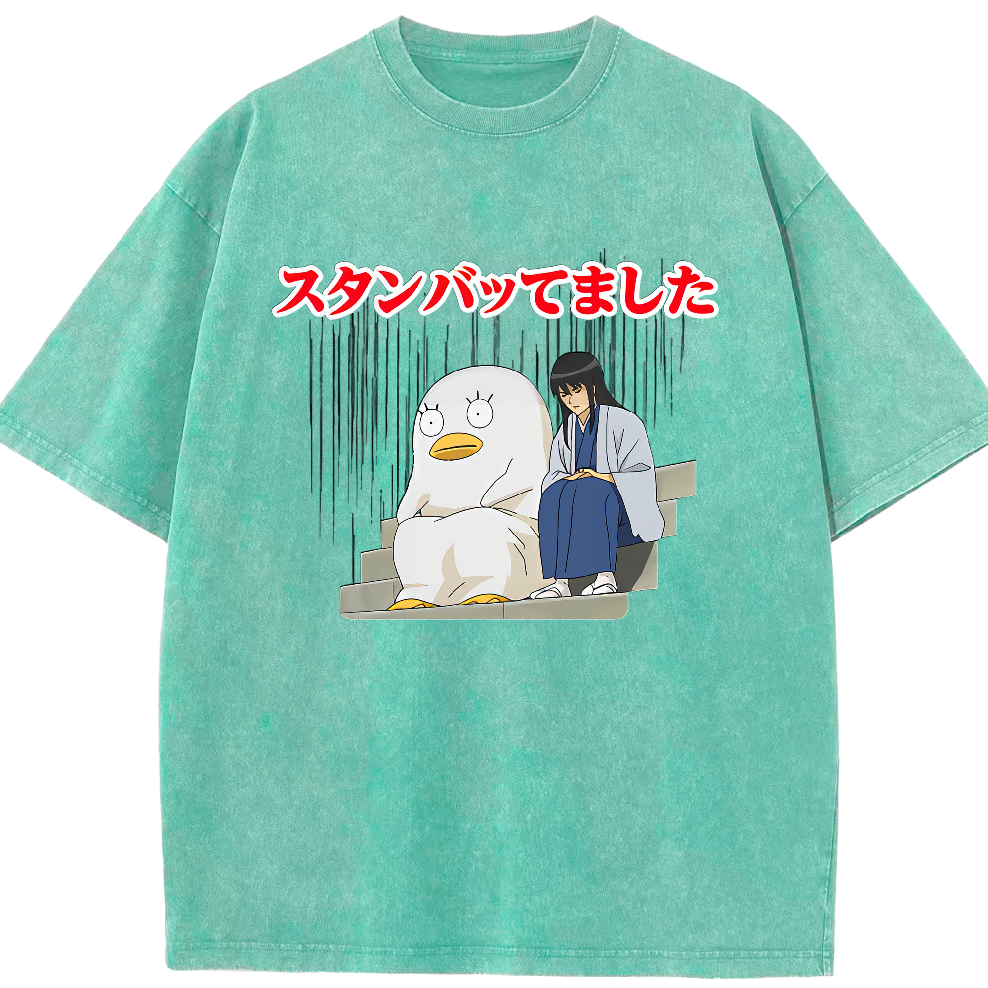 （画像用） ぎんたま 坂田銀時（さかたぎんとき） 神楽 志村新八（しむら しんぱち） GINTAMA Sakata Gintoki Kagura Shimura Shinpachi 綿100% ヴィンテージ風 半袖Tシャツ（フロントプリント）